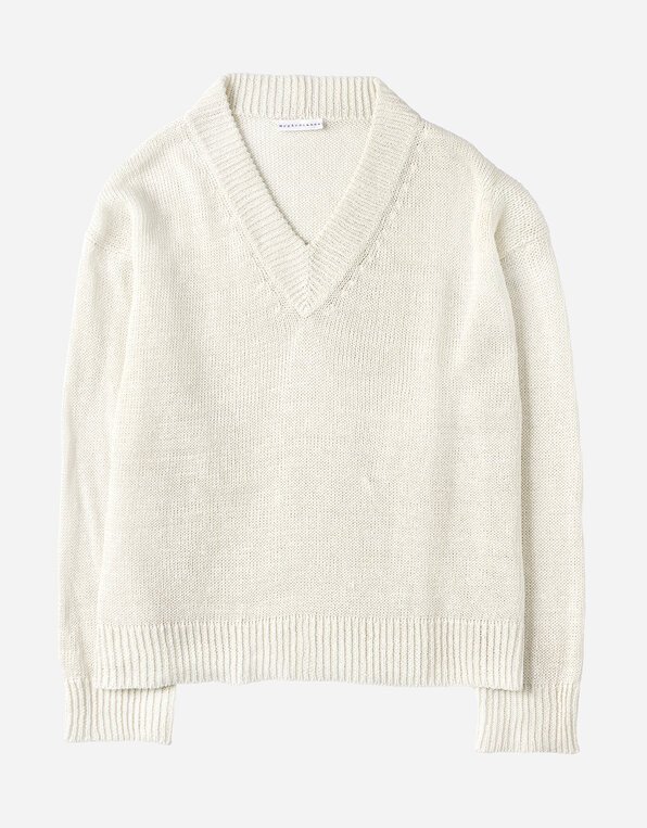 250110_V-neck_Sweater_White_a