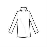 VISCOSE/WOOL polo neck top