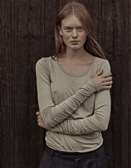 viscose/wool Long sleeve top