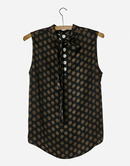 260218_High_Collar_Top_Brown_Dot_d