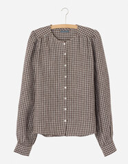 260231_Raw_Collar_Blouse_Brown_Check_a